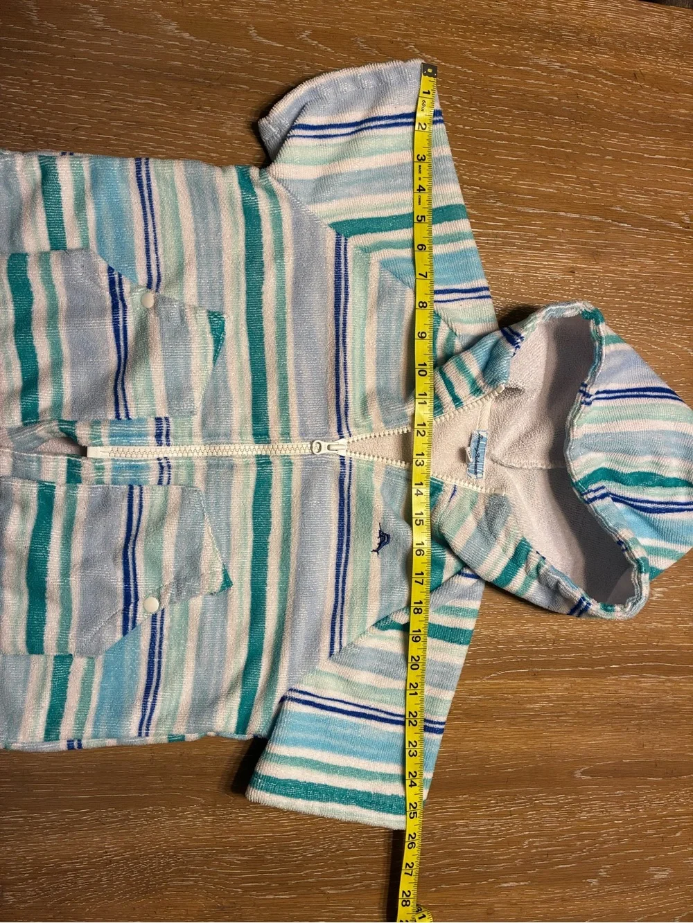 Tommy Bahama Toddler  Striped Hooded Zip-Up Swim Cover